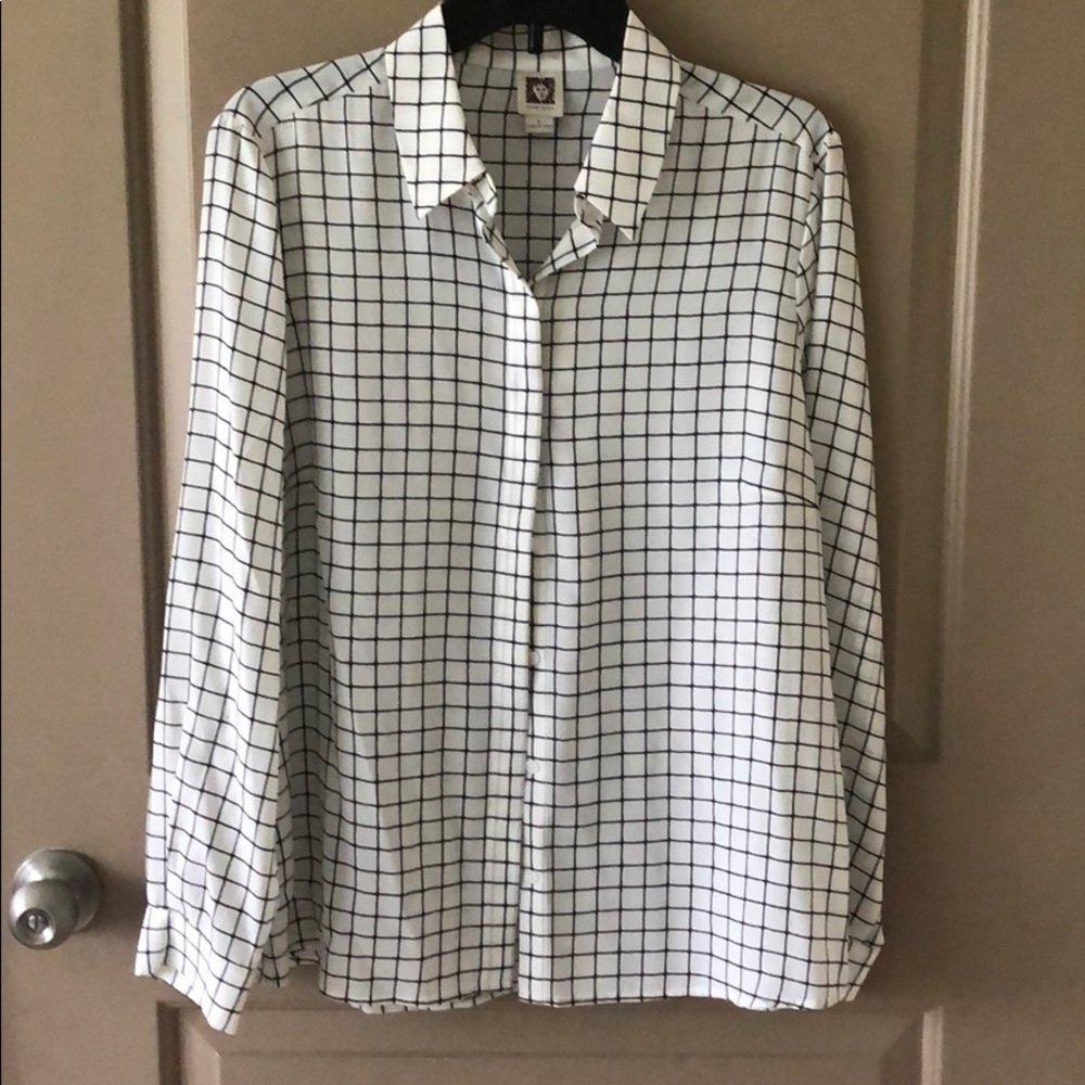 White and black blouse